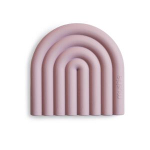 Mauve siliconen bijtfiguur in regenboogvorm