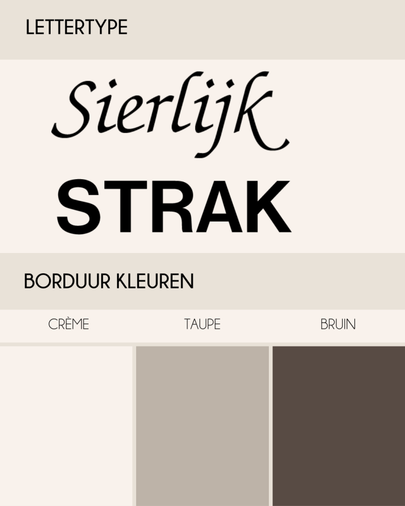 Voorbeelden van geborduurde namen op een teddy deken